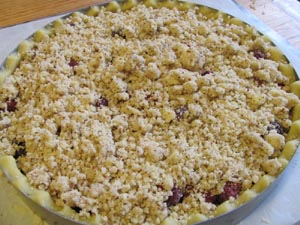 tarte sablée fruits rouges crumble